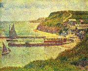 Georges Seurat Port en Bessin oil